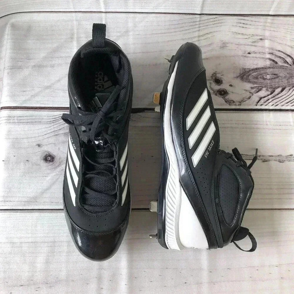 Adidas Excel 365 Metal Low Baseball Cleats Shoes Black Men's Size 12.5 - Picture 2 of 9
